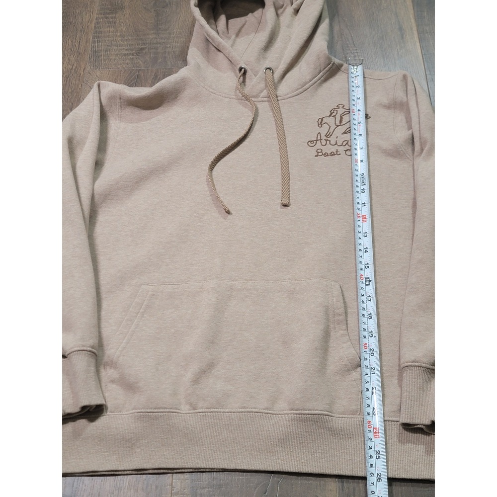 Ariat Boot Co Womens XL Tan Heather Embroidered Logo Pullover Hoodie Sweatshirt‎